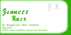 zsanett mair business card